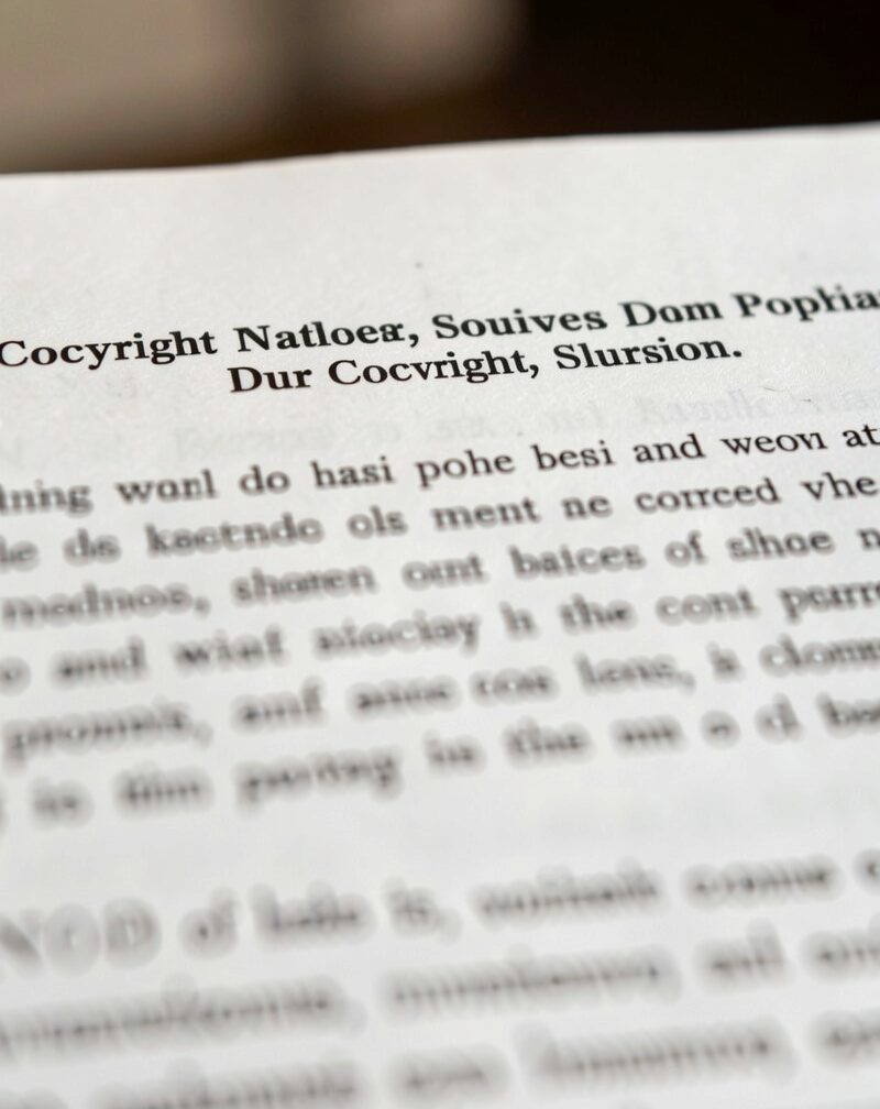 A single sheet of paper with a short paragraph of text on an otherwise empty work table, a pen laid beside it, bright minimal daylight.